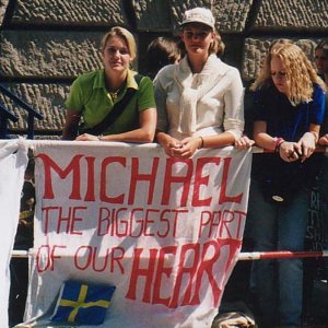 outside Michaels hotel in Berlin Aug 3 1997
